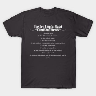 The Ten Lawful Good Commandments - Alignment T-Shirt